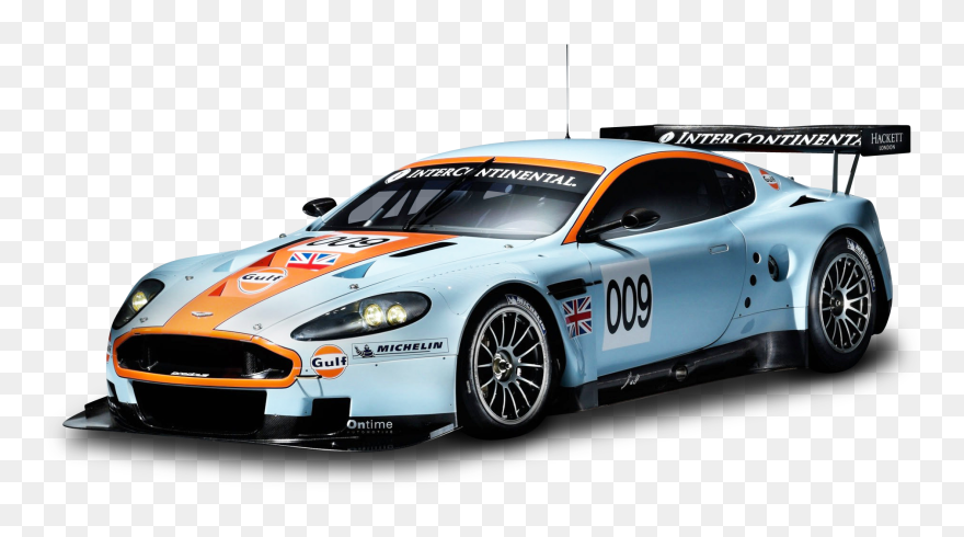 Transparent Racecar Clipart - Gulf Aston Martin Dbr9 - Png Download