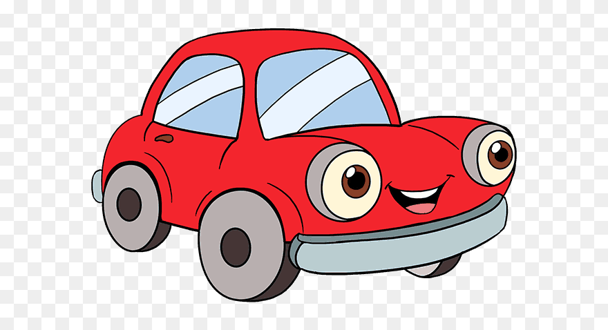 Drawn Race Car Animated - Red Cartoon Car Png Clipart