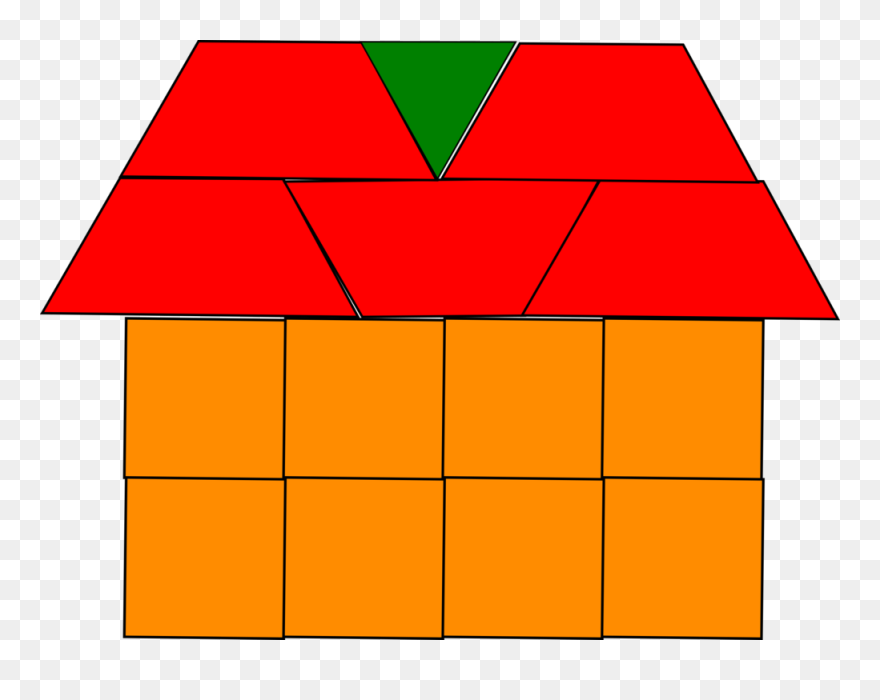 Square,triangle,symmetry - Casa Em Forma Geométrica Clipart
