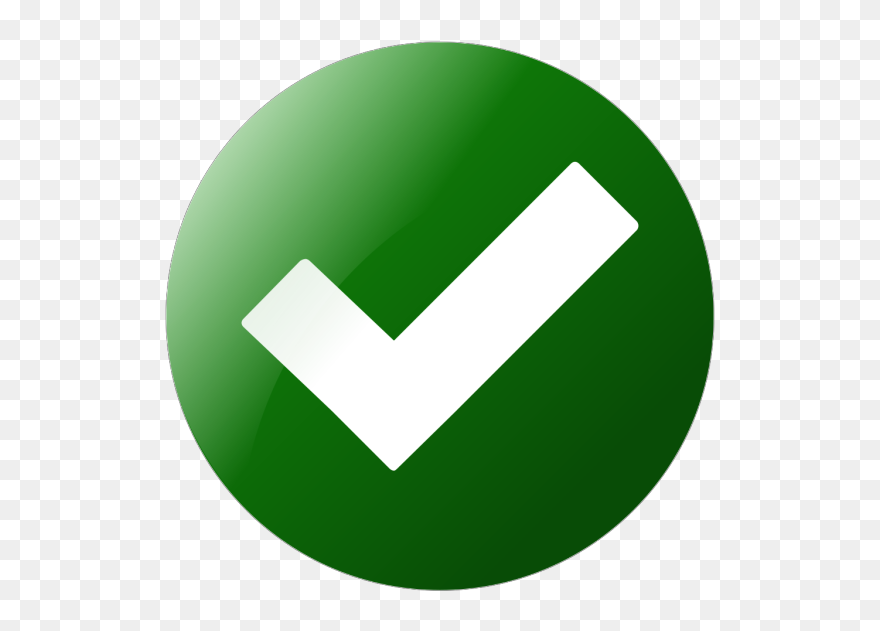 Simple Green Check Button Png Icons - Circle Tick Png Clipart
