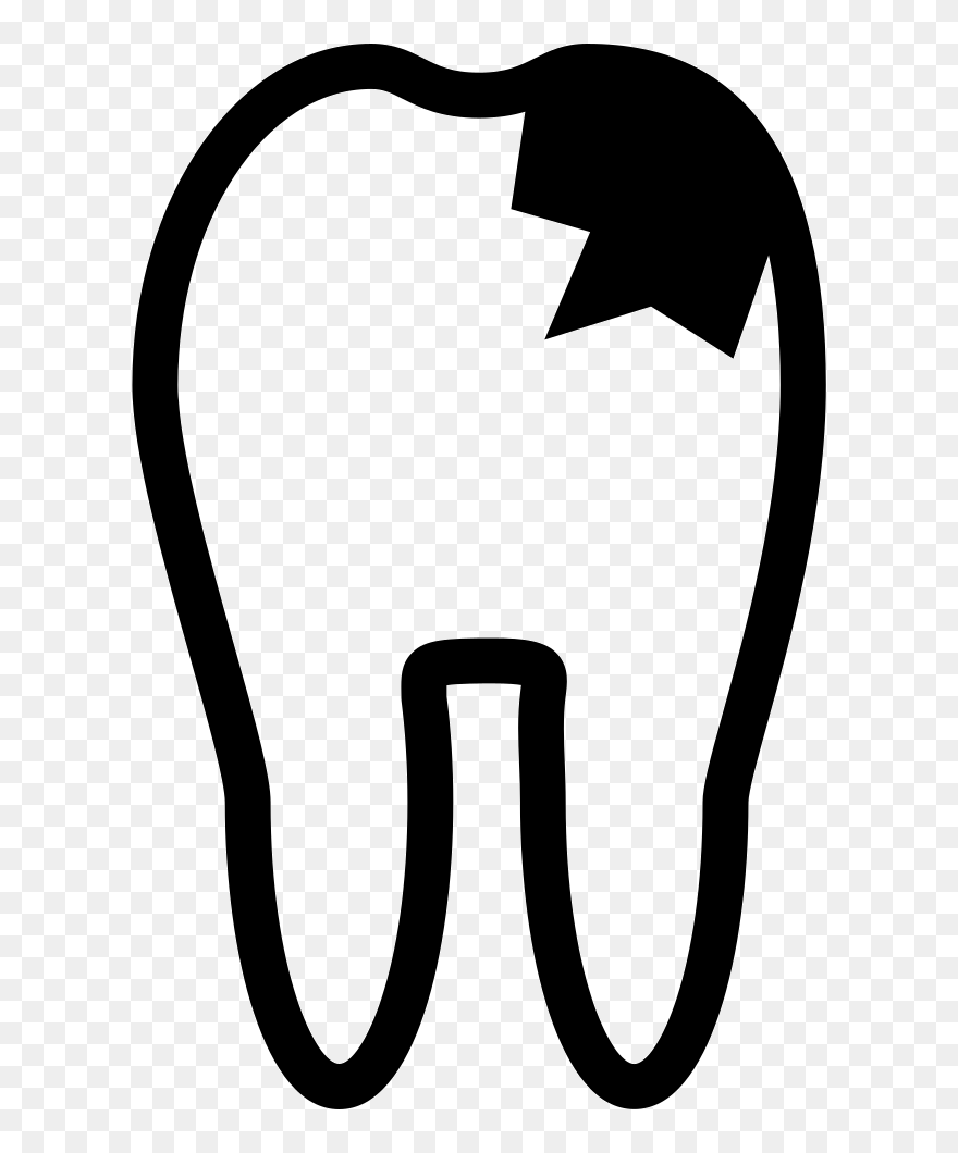 Tooth Outline With Caries - Caries Svg Clipart