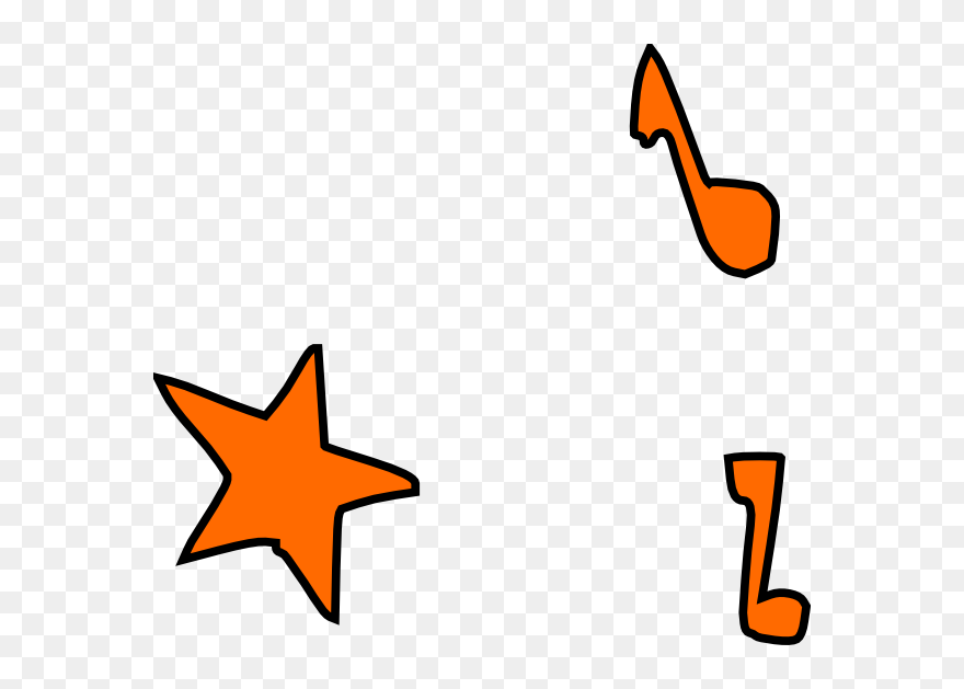 Music - Notes - Star - Music Notes Clip Art - Png Download