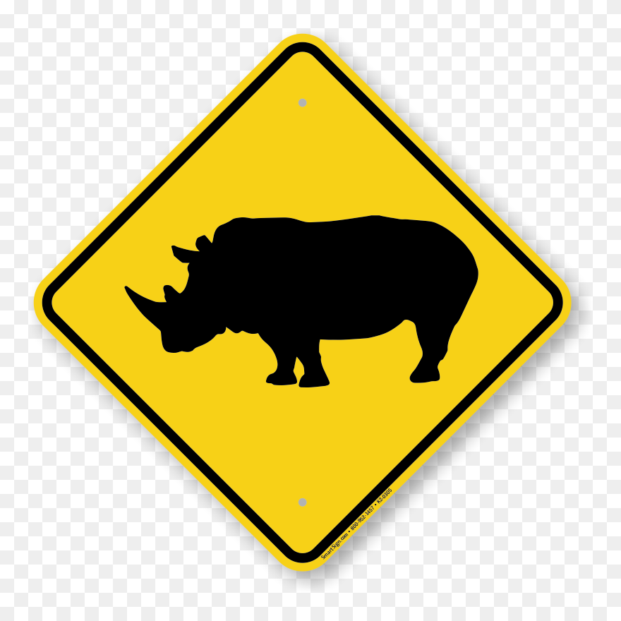John Deere Tractor Farmall Traffic Sign Clip Art - Transparent Rhino Silhouette Png
