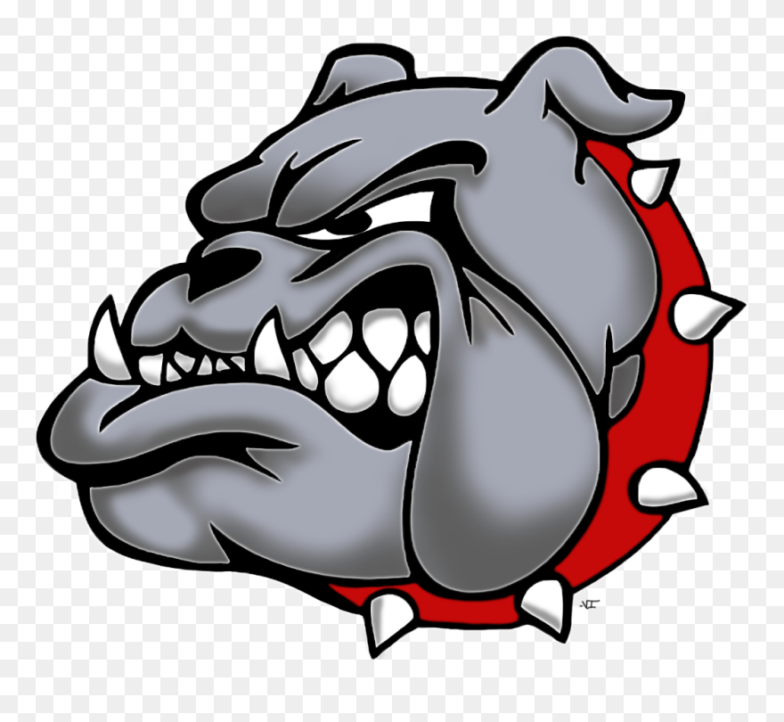 Wrestlers Clipart Bulldog - Bulldog Mascot Black And White - Png Download
