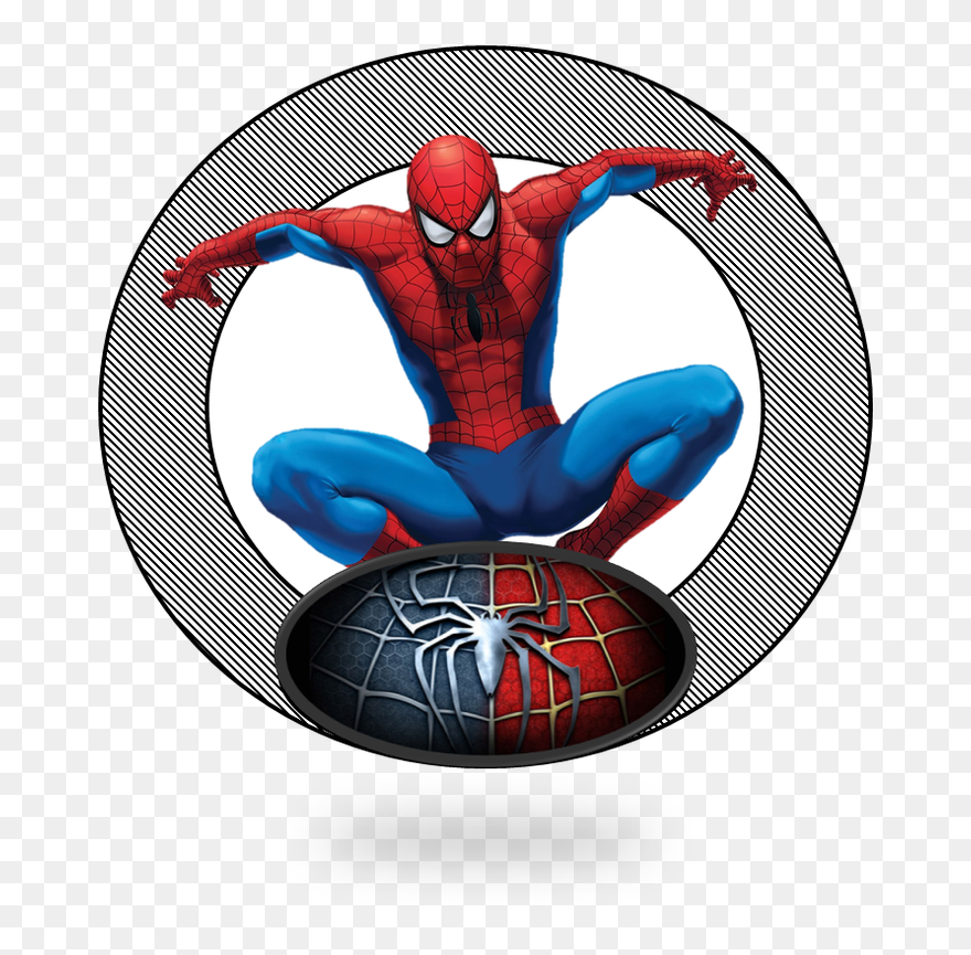Spiderman Cake Topper Printables, Png Download - Spiderman Marvel Heroes Clipart