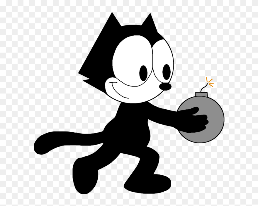 Collection Of Free Bomb Drawing Comic Download On Ui - Felix The Cat Bomb Clipart