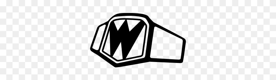 Wrestlers Vector Black And White - Wrestling Belt Icon Clipart