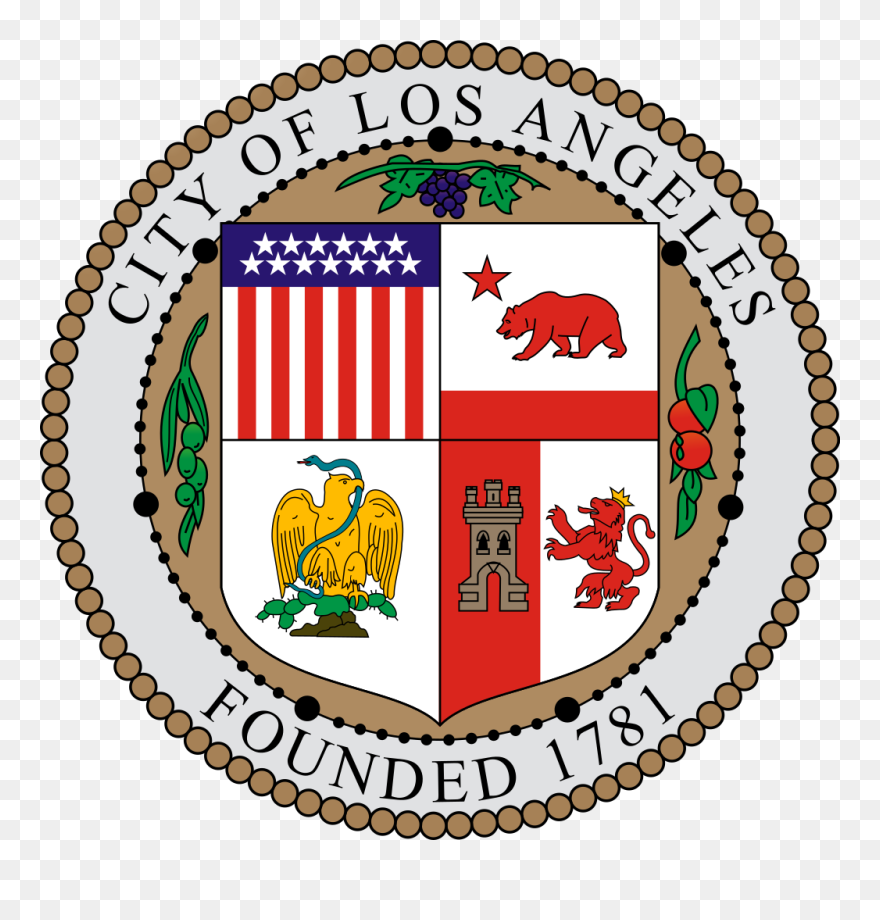 Seal Of Los Angeles, California - Los Angeles City Logo Transparent Clipart