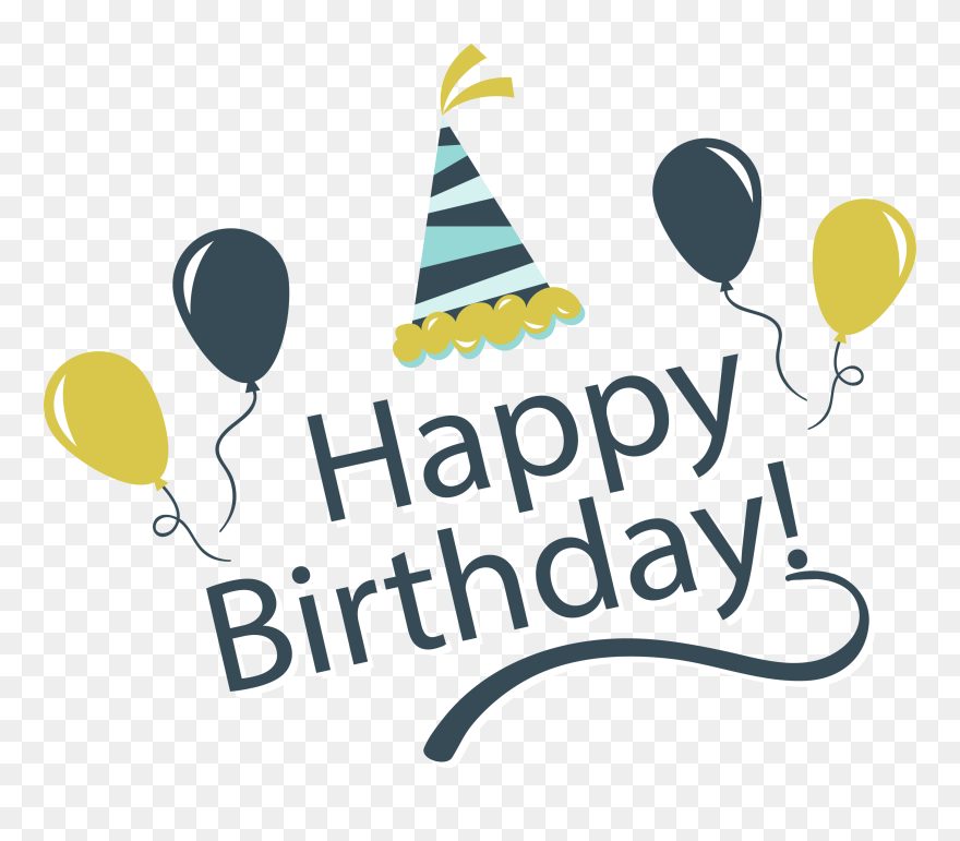 Happy Birthday Vintage Png - Balloon Clipart