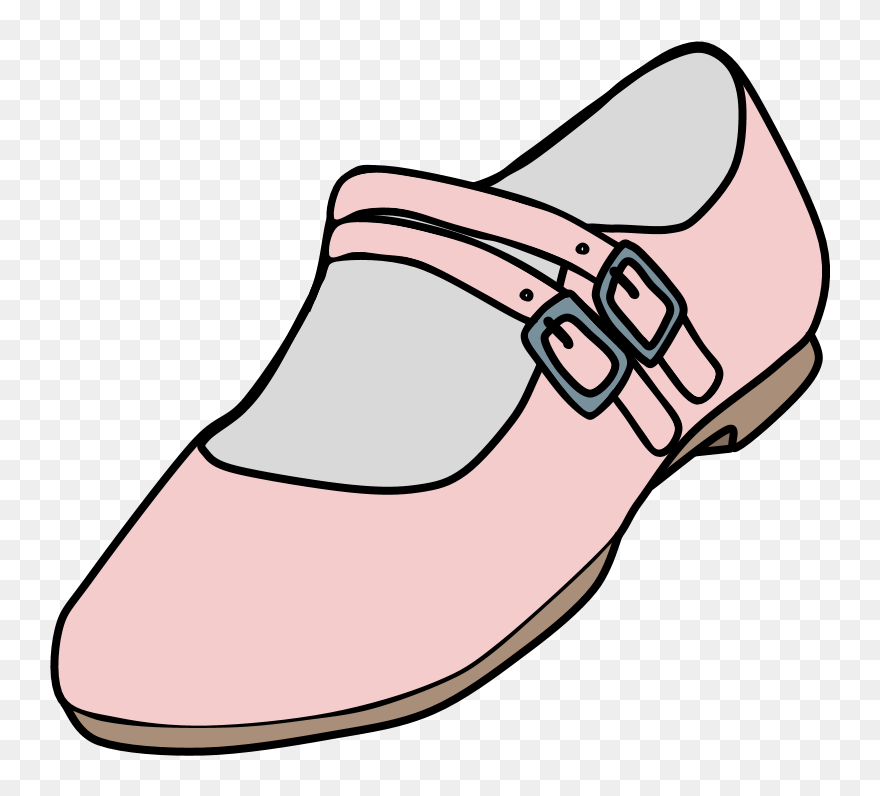 Mary Janes, Two Straps, Buckle, Pink - Mary Jane Shoe Clipart - Png Download