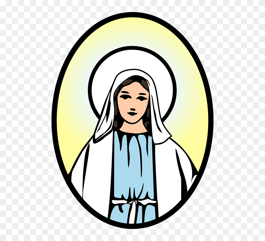 Cartoon Mary Mother Of God Clipart
