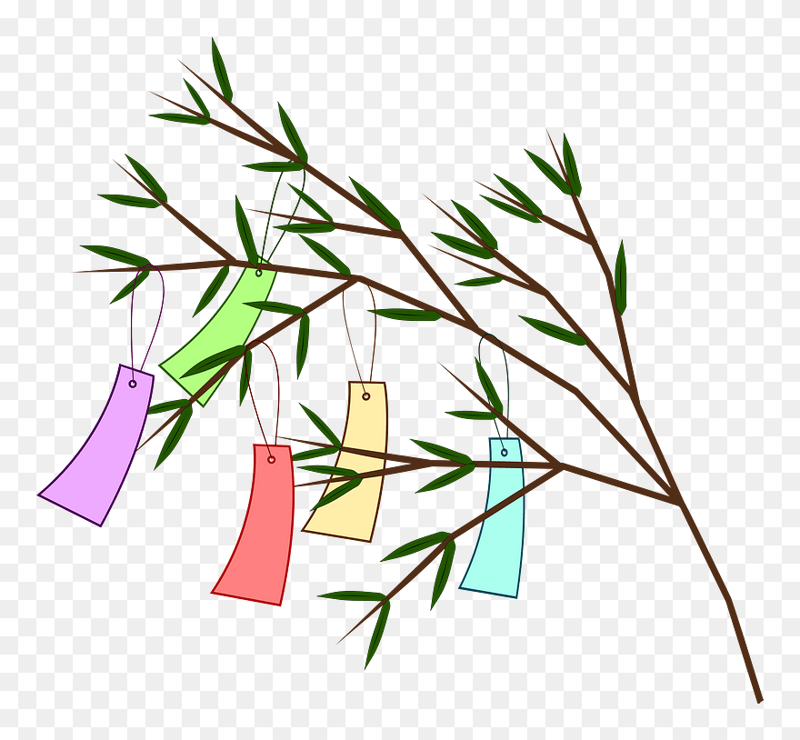 Tanabata Wish Tree With Milky Way Clipart - Wish Tree Clipart - Png Download