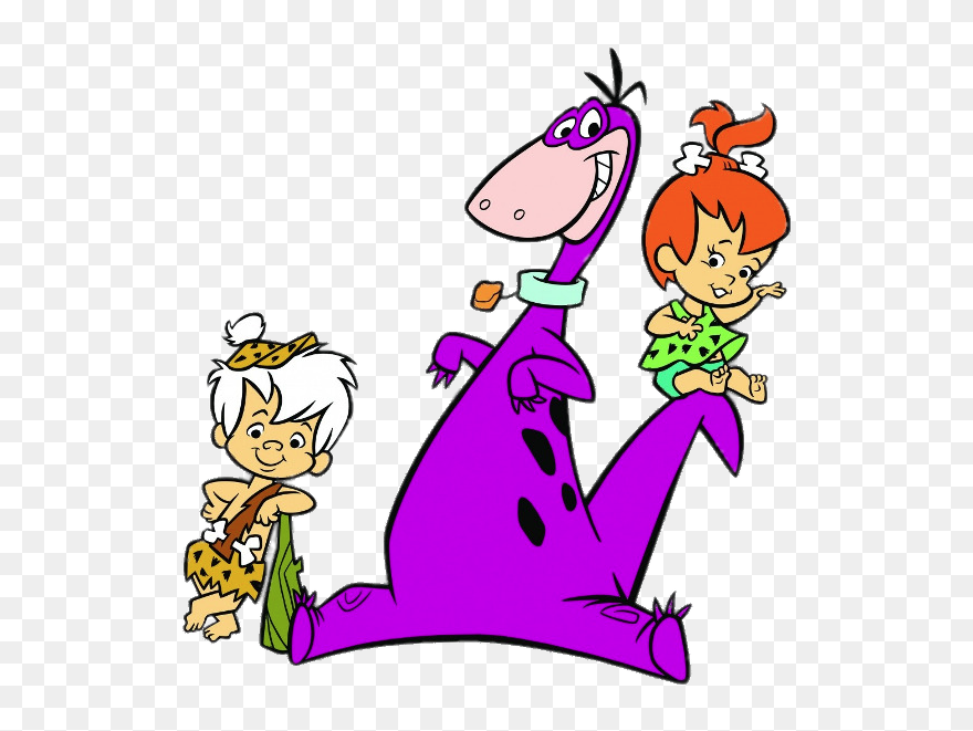 The Flintstones Dino With Bam Bam And Pebbles - Bam Bam Pebbles And Dino Clipart