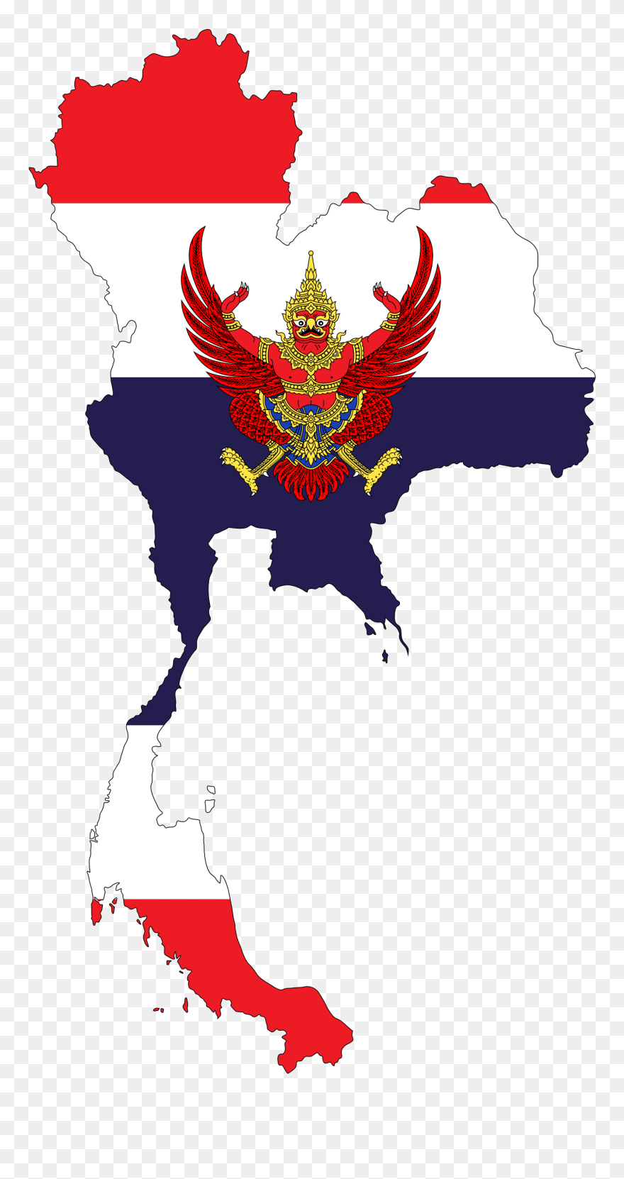 Thailand Map Outline Clipart