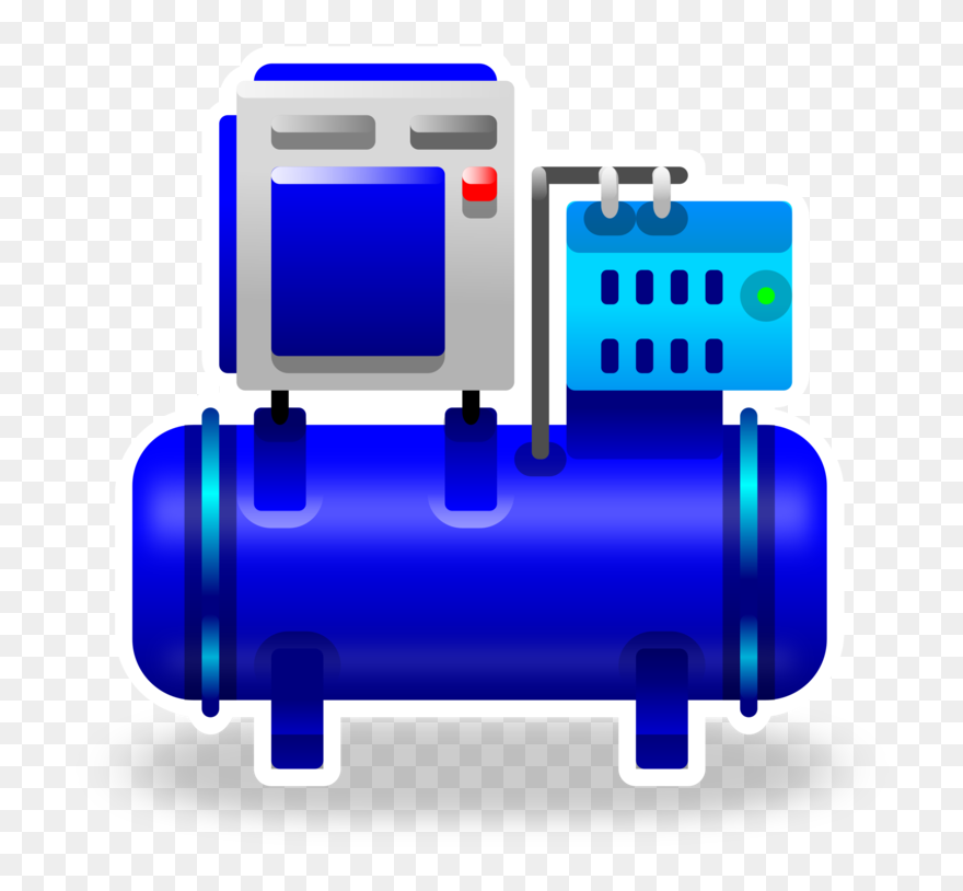 Cool Vector Compressor Vector Illustration - Gas Compressor Clip Art - Png Download