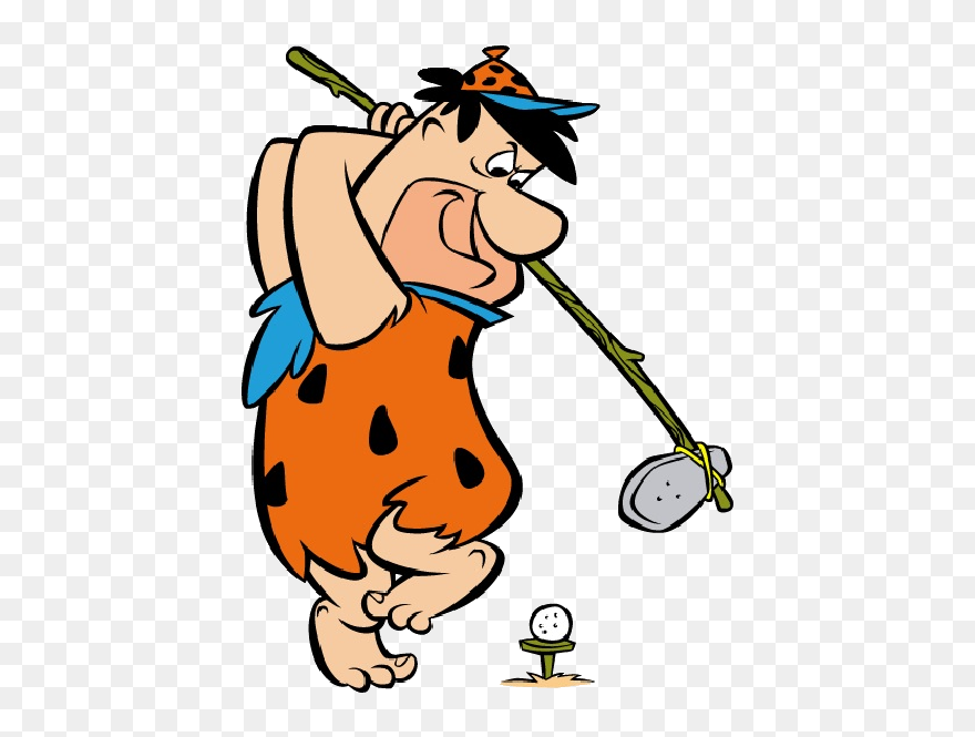 Fred Flintstone Wilma Flintstone Pebbles Flinstone - Fred Flintstone Golfing Clipart