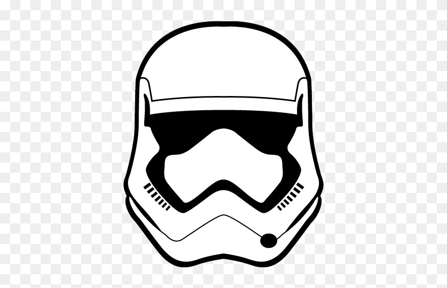 Helmet Clipart First Order - First Order Stormtrooper Helmet Drawing - Png Download