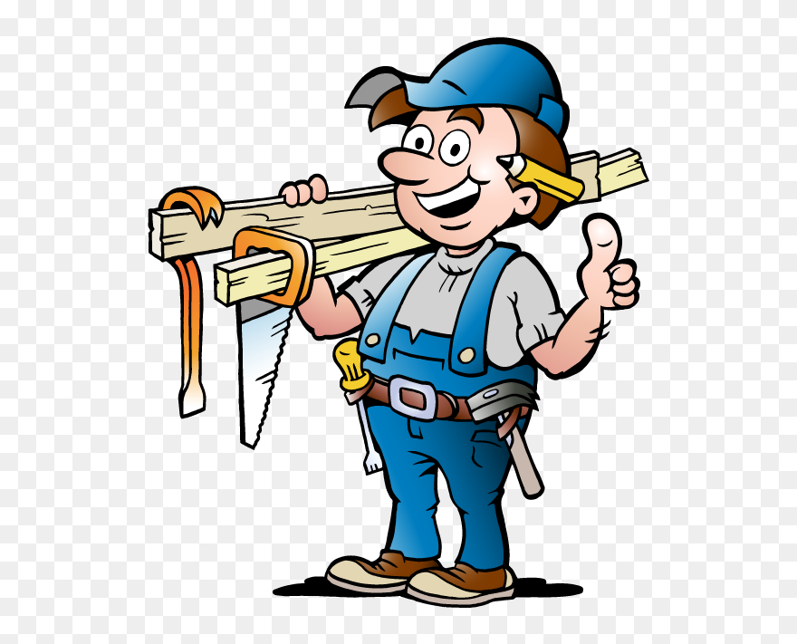 Carpenter Vector Cartoon - Carpenter Clipart - Png Download