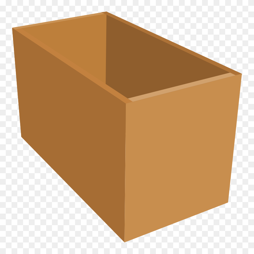 Wood Box Thick Walls - Wood Carton Clipart - Png Download