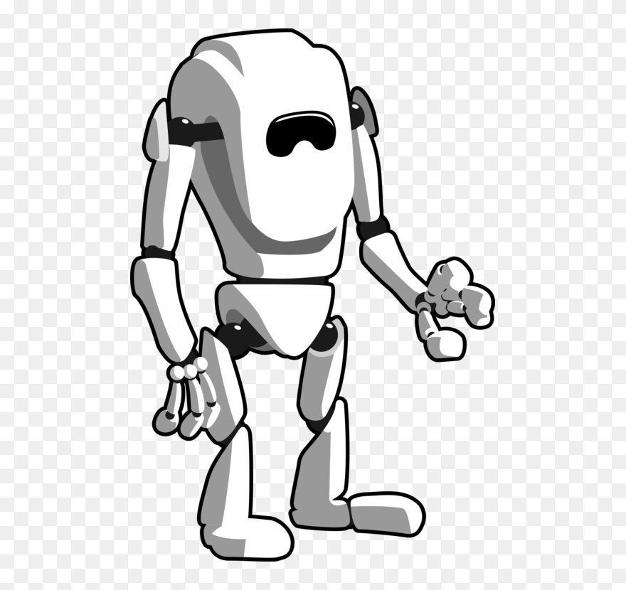 Emotion,art,monochrome Photography - Robot Clipart Black And White - Png Download