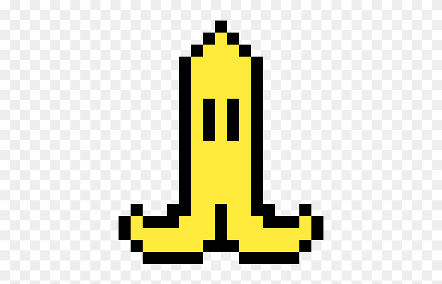 Mario Banana Pixel Art Clipart