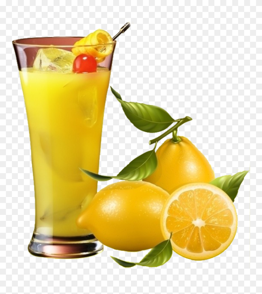 Juice Lemon Fruit Clip - Png Download