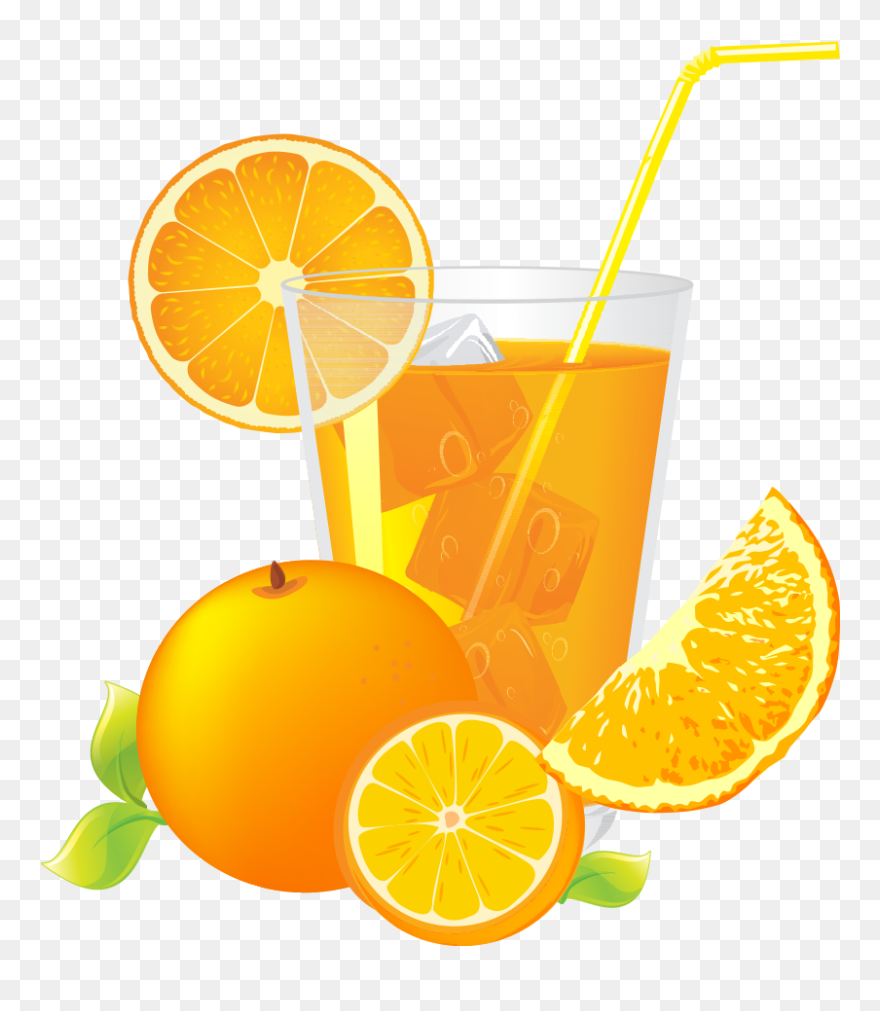 Orange Juice Cartoon Clipart