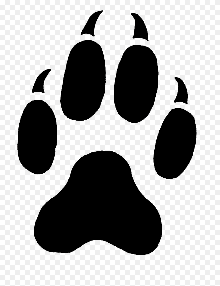 Wolf Paw Print Clip Art - Png Download
