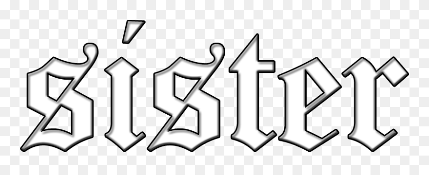 Sister Black And White Clipart