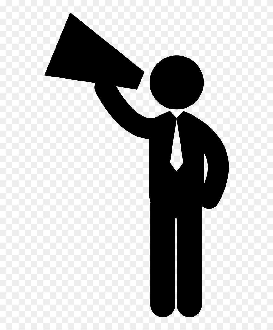 Man Speaking By A Speaker - Man Speaking Icon Png Clipart