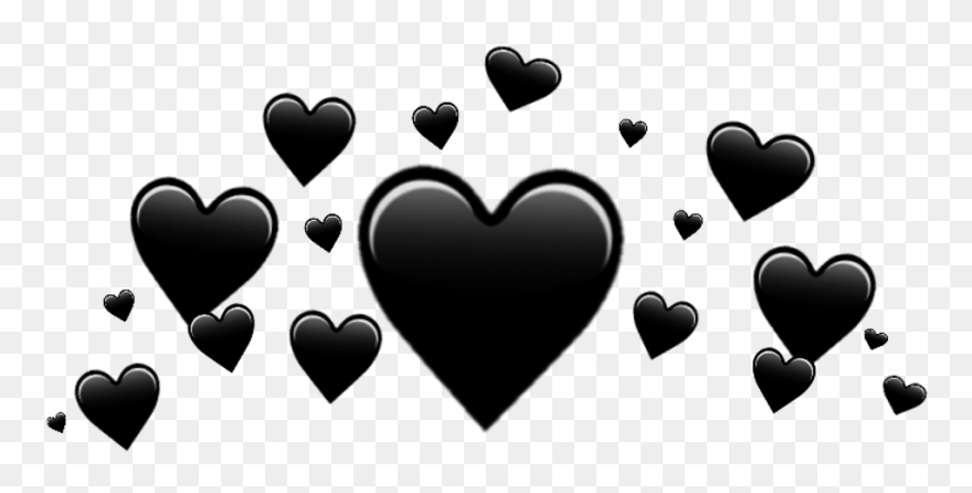 #black #crown #blackhearts - Transparent Black Hearts Png Clipart