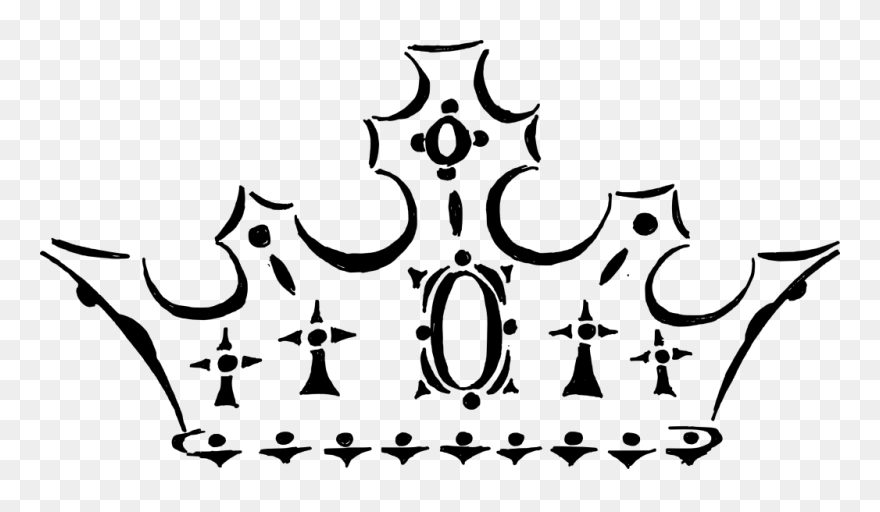 Number 1 With Crown Black White Clipart Clip Black - White Crown Full Hd Transparent - Png Download
