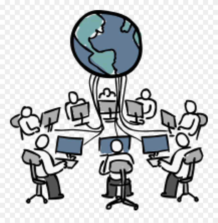 Networking Clipart Organizational Commitment - Distributed Teams Agile - Png Download