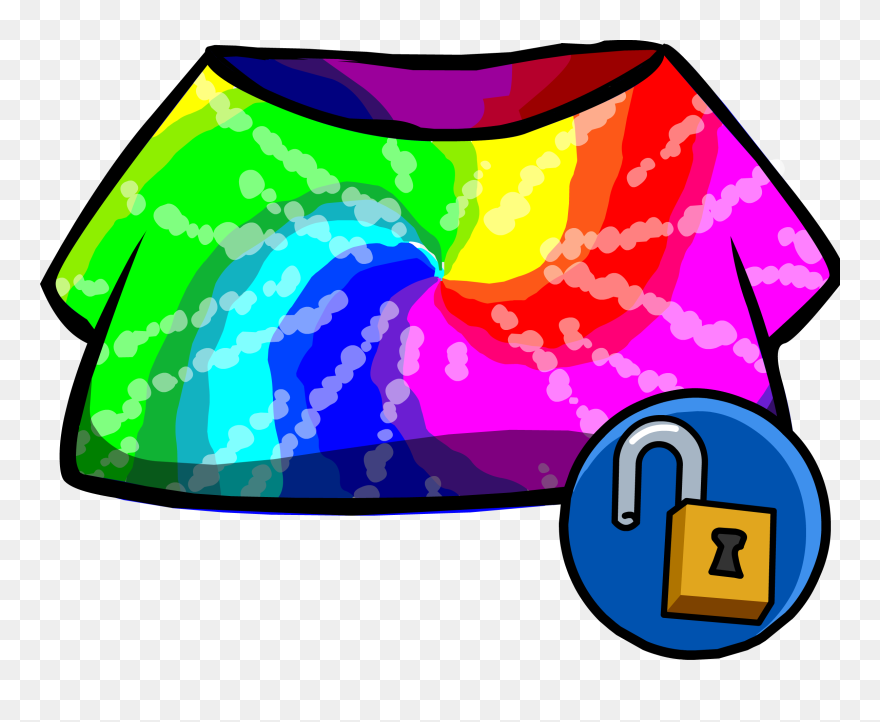 Clipart Shirt Tie Dye Shirt - Cartoon Tie Dye Clipart - Png Download