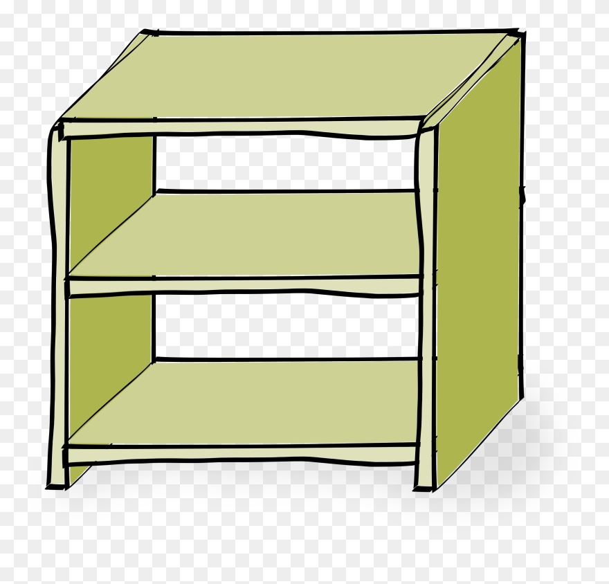 Square,angle,nightstand - Shelf Clipart - Png Download