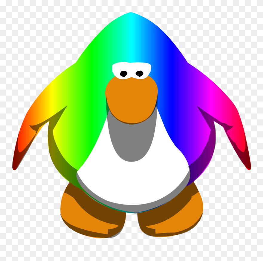 Fanart Rainbow Penguin P-p Sprites - Club Penguin Penguin Dance Clipart