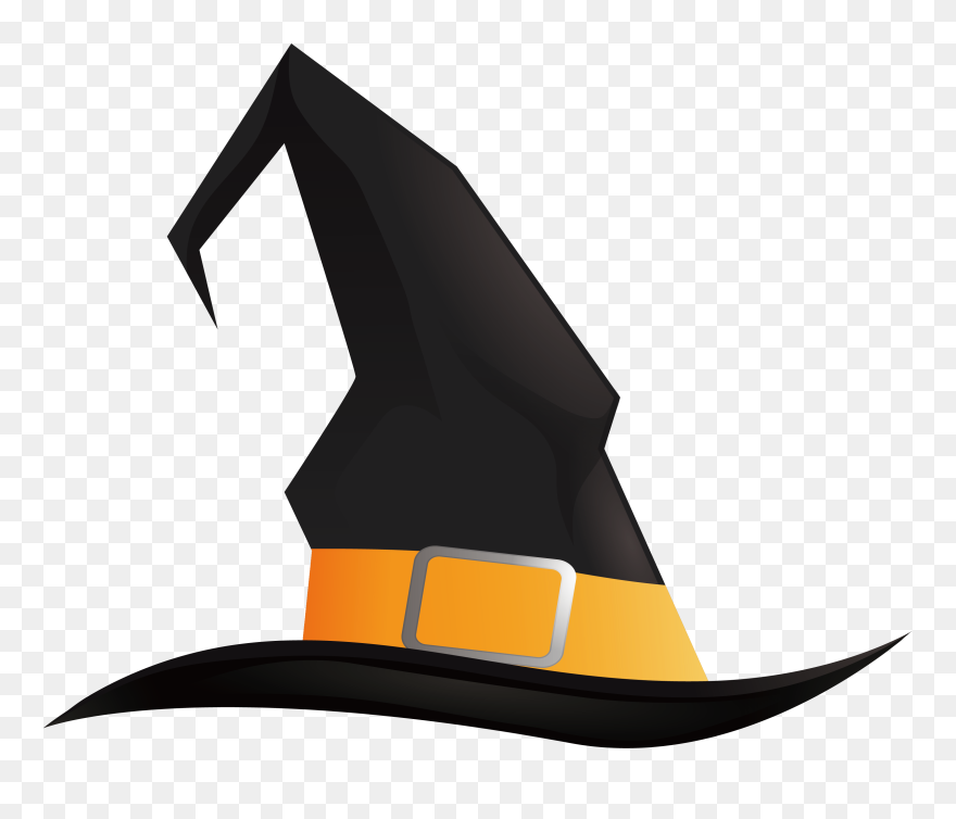 Witch Hat Halloween Pointed Hat - Transparent Witch Hat Png Clipart