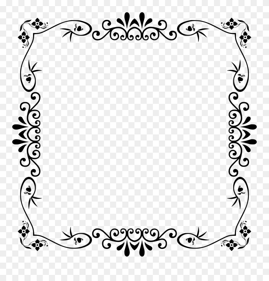 Page Borders And Frames Clip Art Paper Drawing - Cute Borders Black And White - Png Download