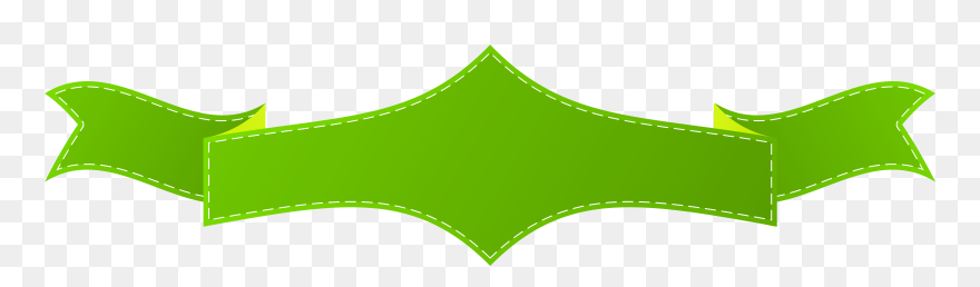 Banner Design Clipart - Green Banner Transparent Background - Png Download