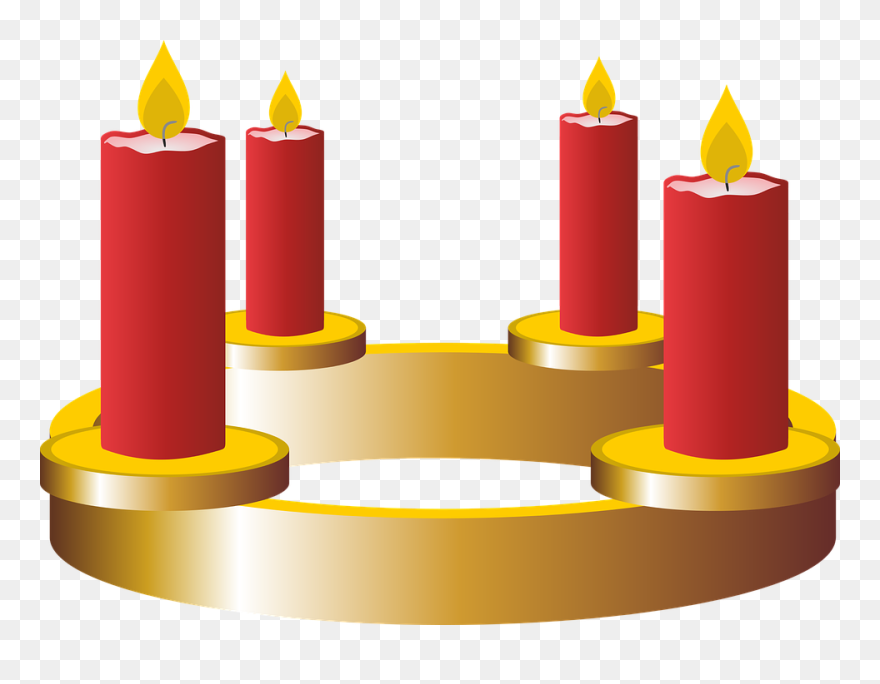 Fourth Advent Advent Advent Wreath Candles - Third Advent Candle Clipart - Png Download