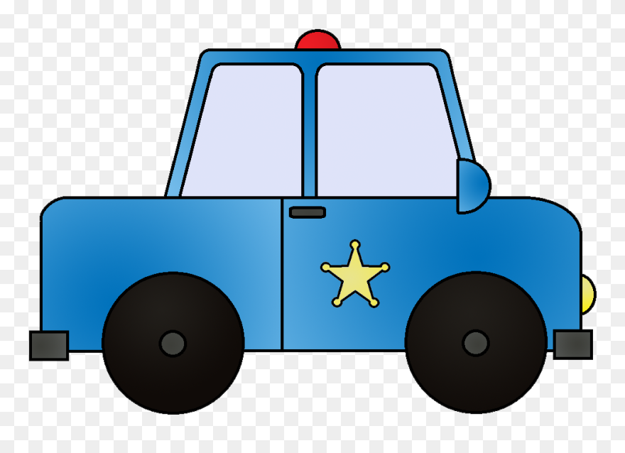 Police Car Clip Art - Blue Police Car Clipart - Png Download