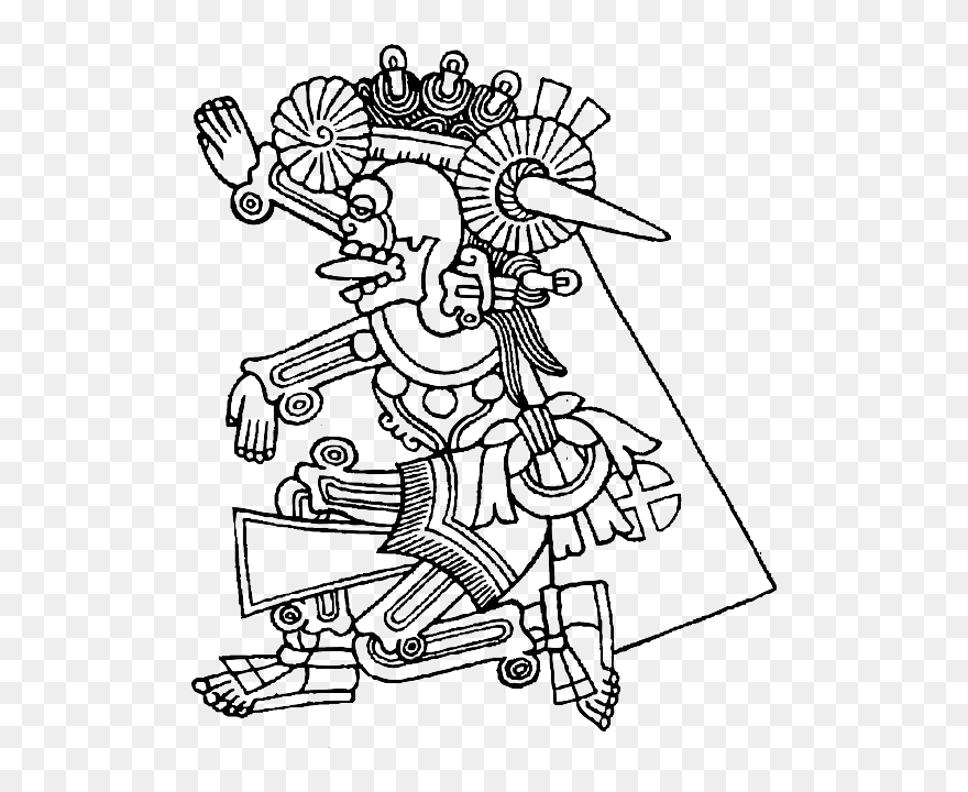 Aztec, Codex, Figure, Man, Fighter - Aztec Gods Clipart