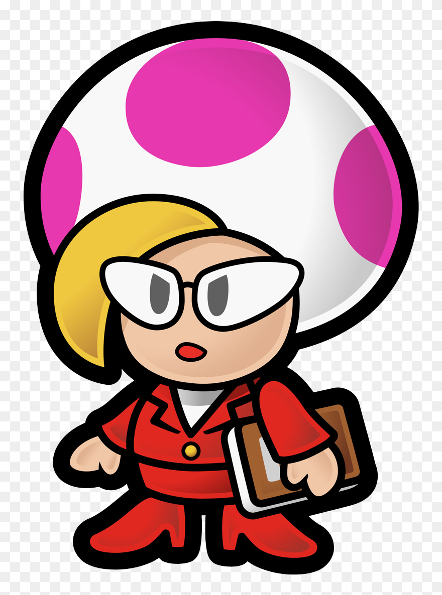 Paper Mario Wiki - Girl Toad Paper Mario Clipart