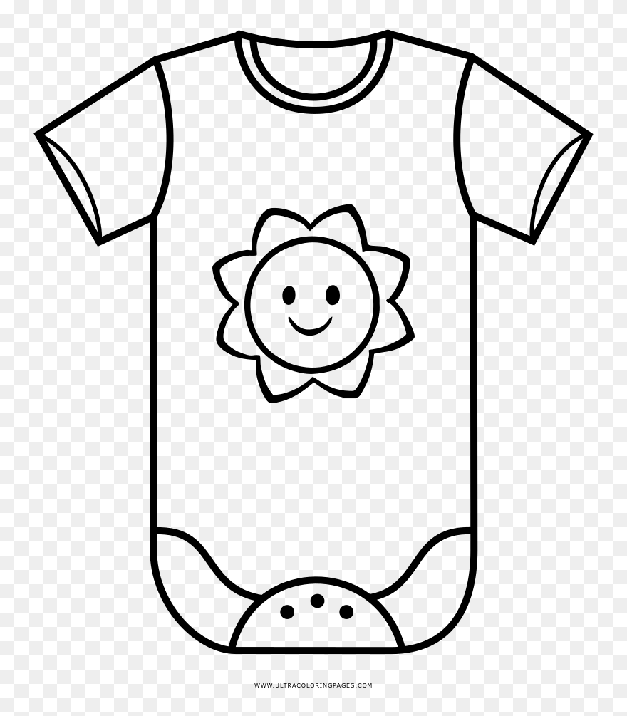 Transparent Baby Onesie Clipart Black And White - Baby Bib Clipart Black And White - Png Download