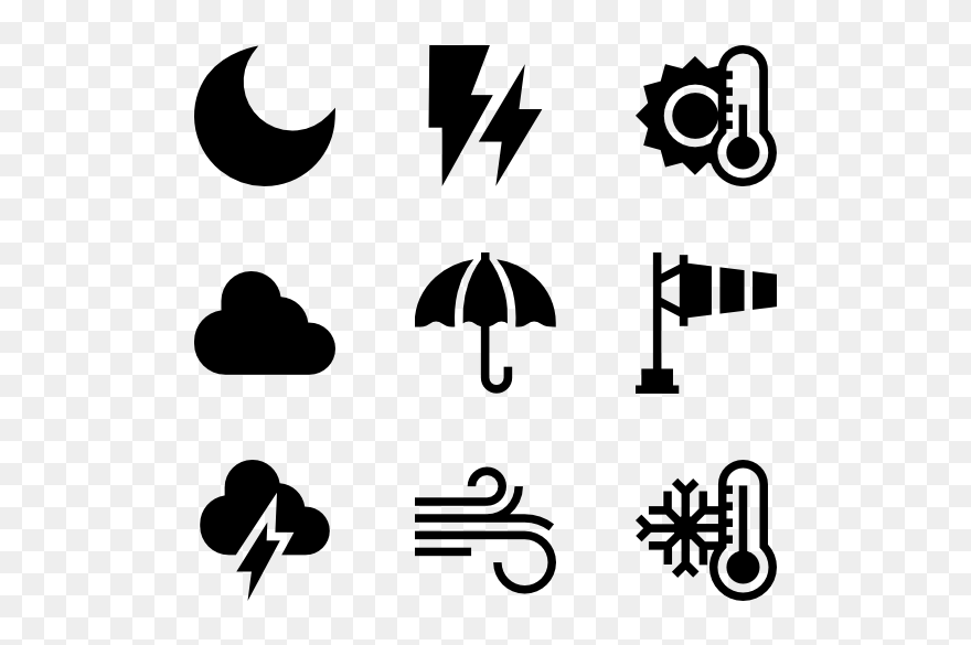 Black And White Thanksgiving Icons Clipart