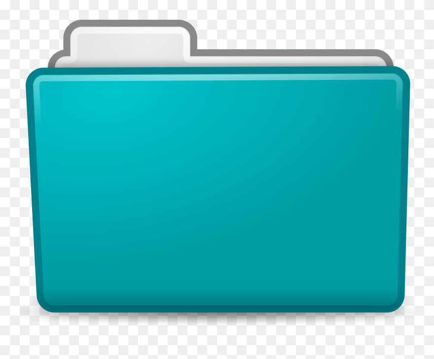 Matt Icons Cyan Big - Turquoise Folder Icon Clipart