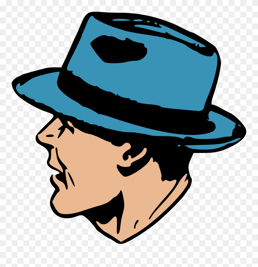 Transparent Fat Guy Png - Man Hat Clipart