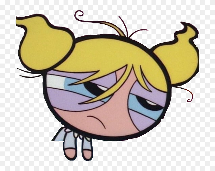 Transparent Tired Clipart - Bubbles Powerpuff Girl Sticker - Png Download