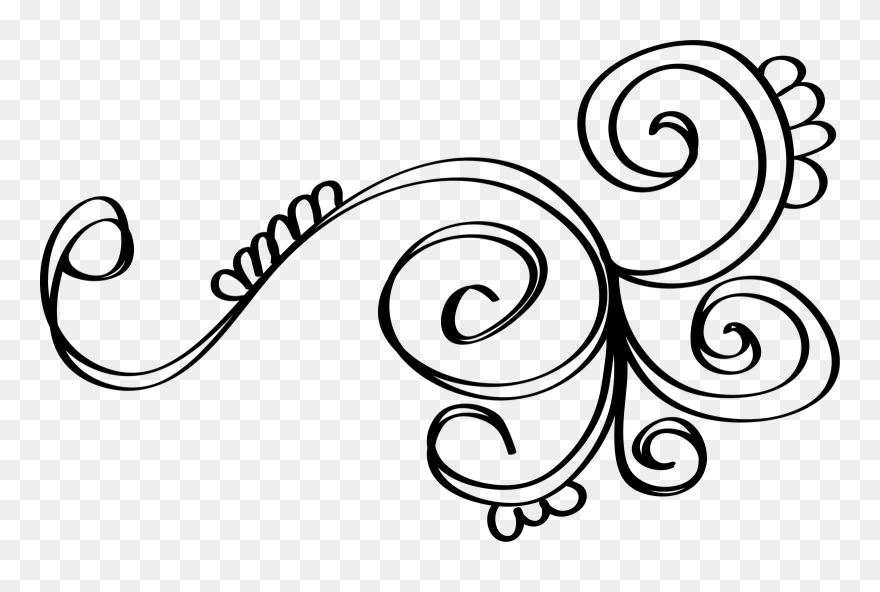 Swirl Clipart Chalkboard, Swirl Chalkboard Transparent - Transparent Doodles Clipart - Png Download