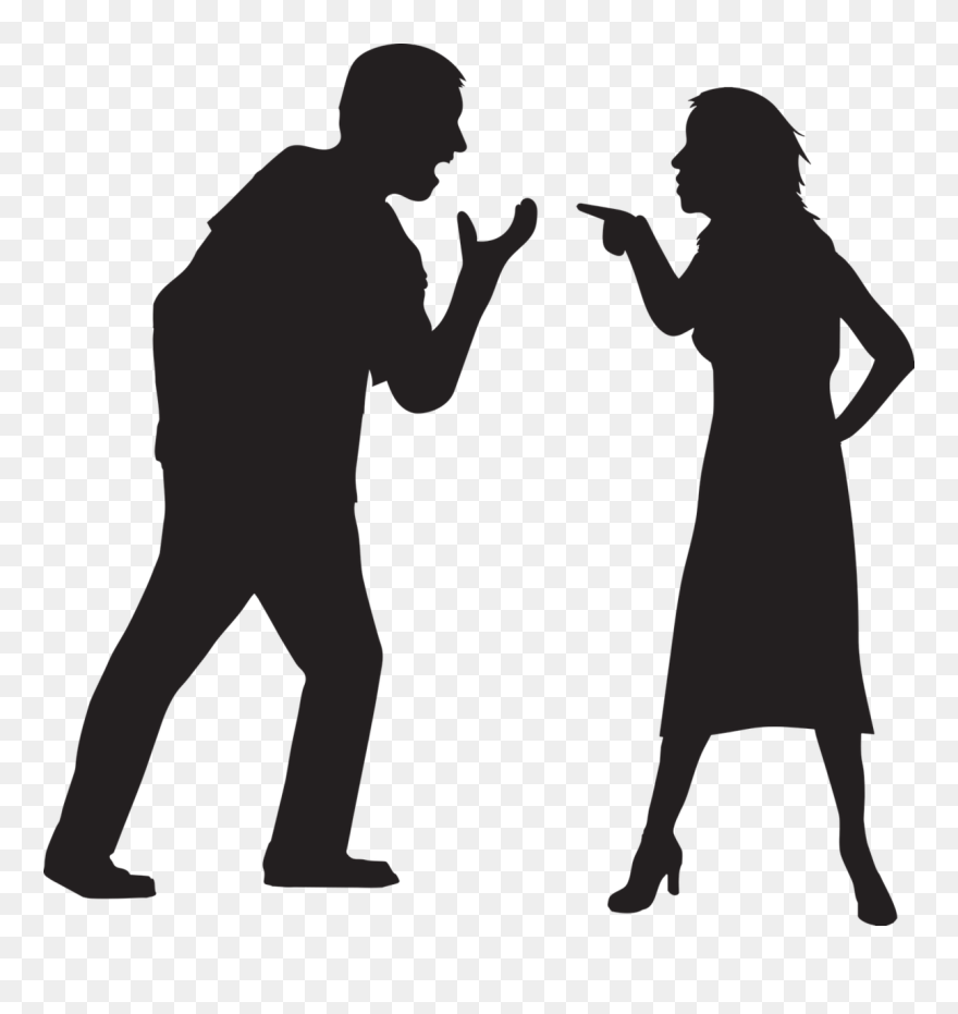 Anger Divorce Silhouette Screaming Interpersonal Relationship - Yelling Silhouette Clipart
